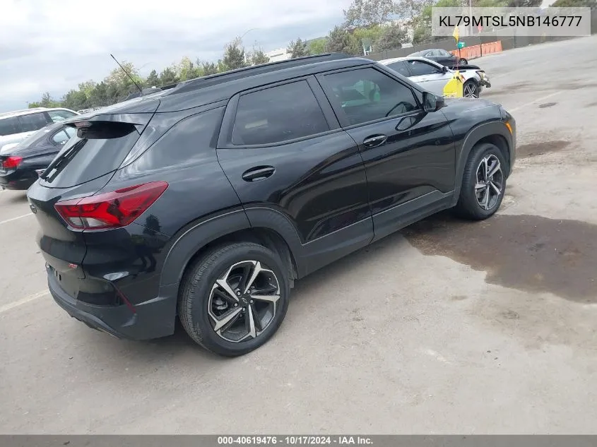 2022 Chevrolet Trailblazer Fwd Rs VIN: KL79MTSL5NB146777 Lot: 40619476