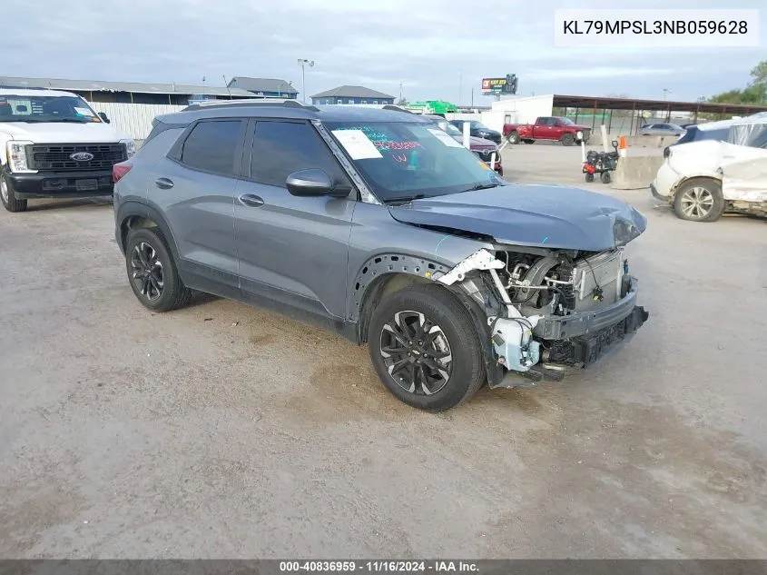 2022 Chevrolet Trailblazer Fwd Lt VIN: KL79MPSL3NB059628 Lot: 40836959