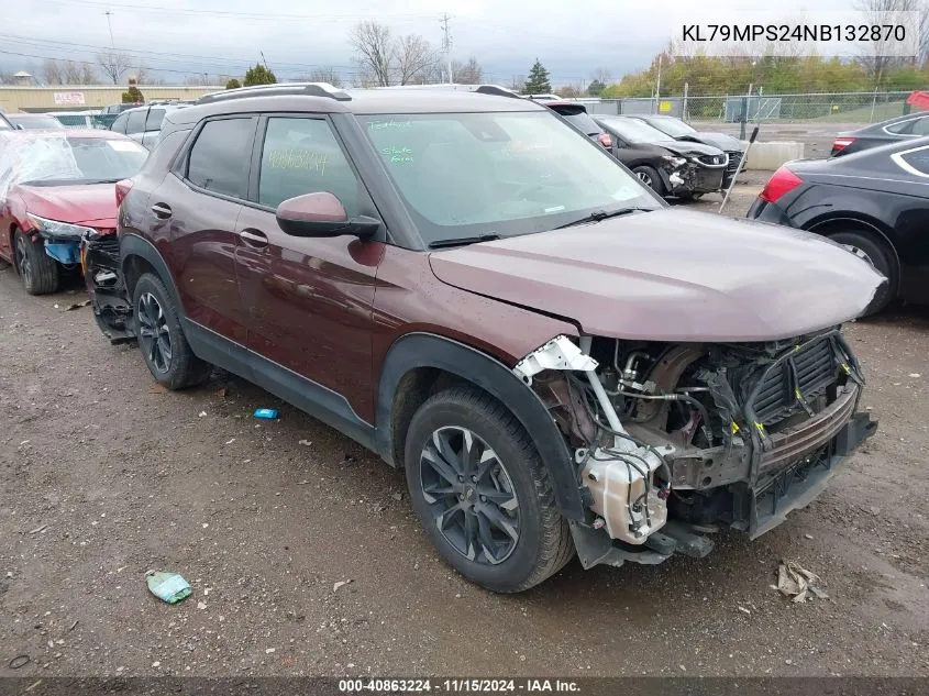 2022 Chevrolet Trailblazer Fwd Lt VIN: KL79MPS24NB132870 Lot: 40863224