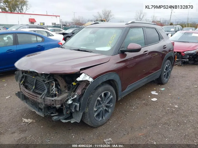 2022 Chevrolet Trailblazer Fwd Lt VIN: KL79MPS24NB132870 Lot: 40863224