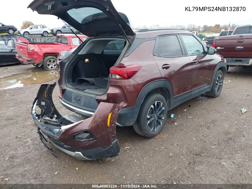 2022 Chevrolet Trailblazer Fwd Lt VIN: KL79MPS24NB132870 Lot: 40863224