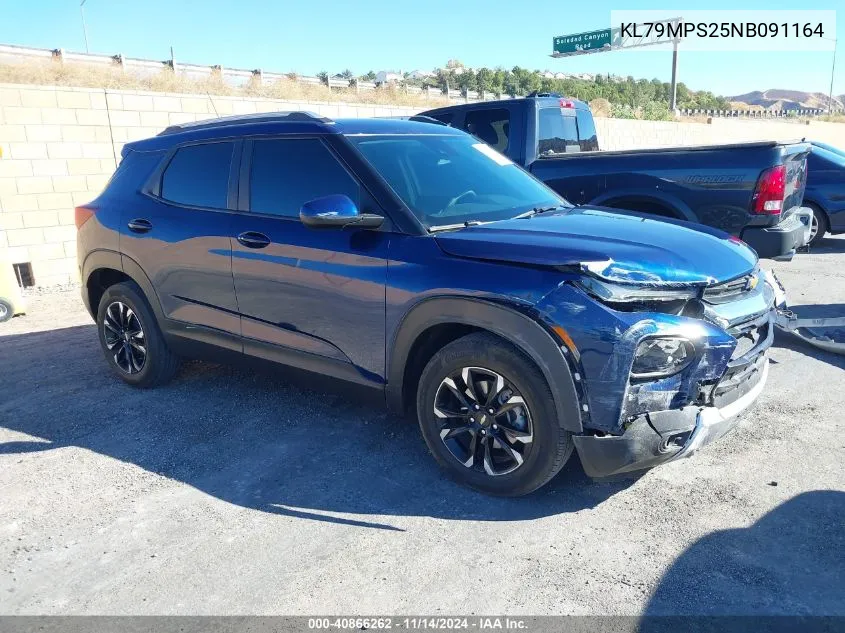 2022 Chevrolet Trailblazer Fwd Lt VIN: KL79MPS25NB091164 Lot: 40866262