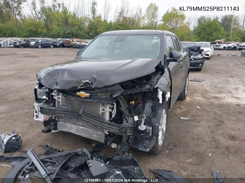 2023 Chevrolet Trailblazer VIN: KL79MMS25PB211143 Lot: 12105867