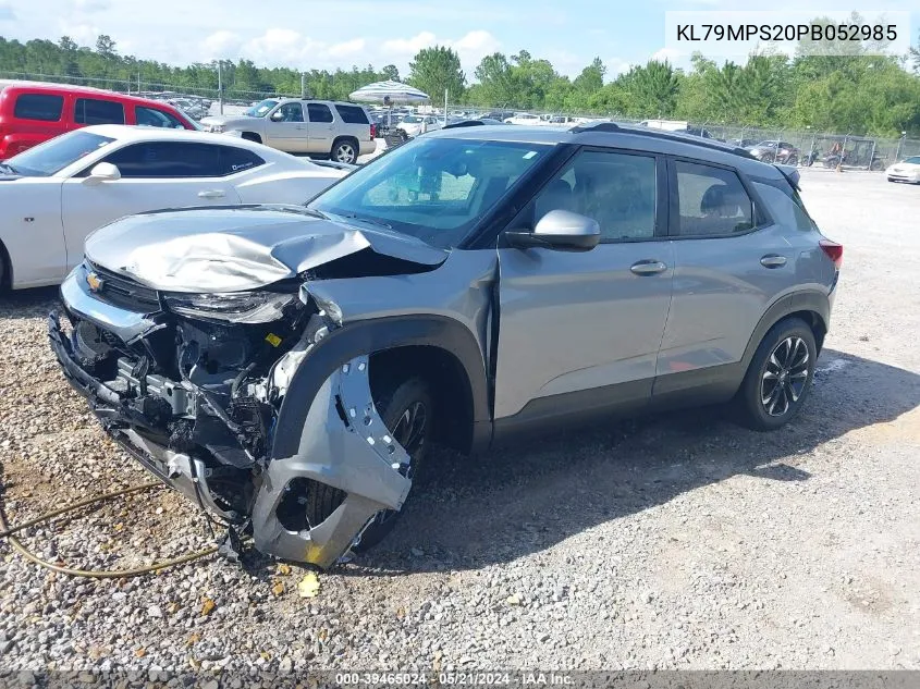 2023 Chevrolet Trailblazer Fwd Lt VIN: KL79MPS20PB052985 Lot: 39465024