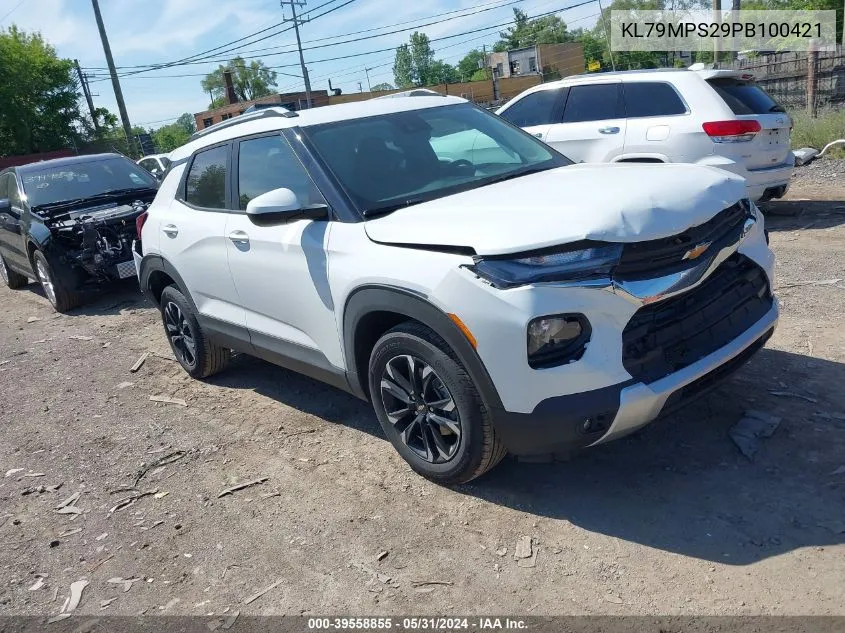 2023 Chevrolet Trailblazer Fwd Lt VIN: KL79MPS29PB100421 Lot: 39558855