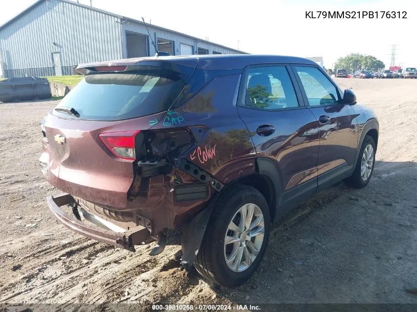 2023 Chevrolet Trailblazer Fwd Ls VIN: KL79MMS21PB176312 Lot: 39810268