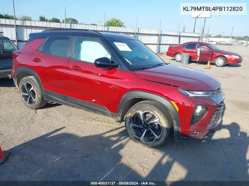 2023 Chevrolet Trailblazer Fwd Rs VIN: KL79MTSL4PB112820 Lot: 40031137