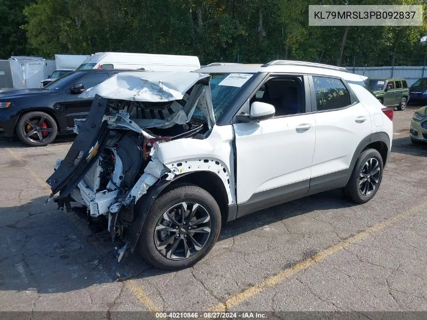 2023 Chevrolet Trailblazer Awd Lt VIN: KL79MRSL3PB092837 Lot: 40210846