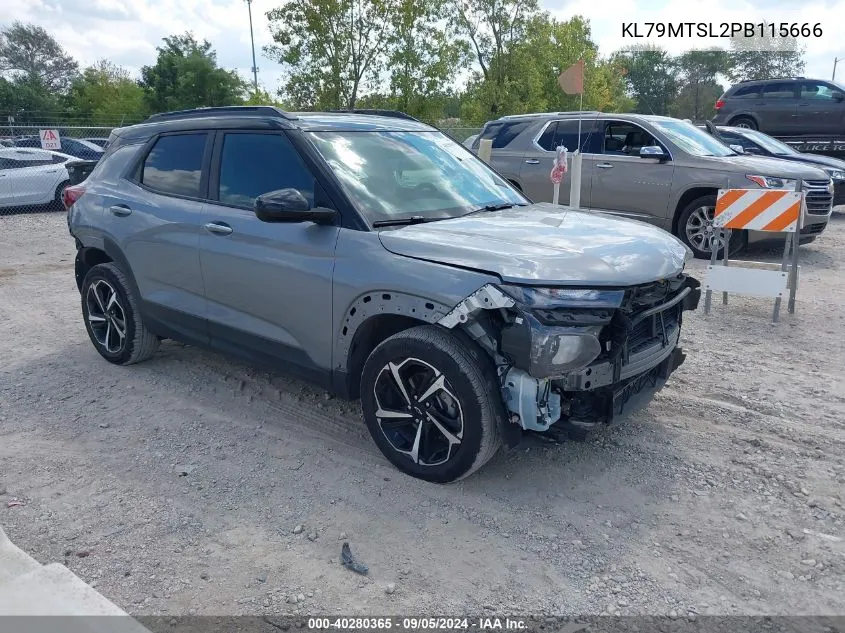 2023 Chevrolet Trailblazer Fwd Rs VIN: KL79MTSL2PB115666 Lot: 40280365