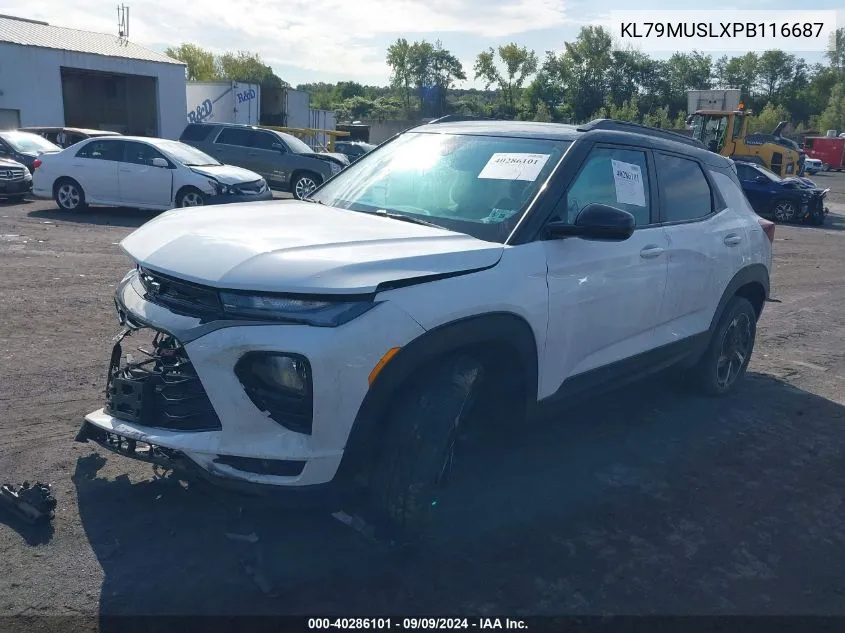 2023 Chevrolet Trailblazer Awd Rs VIN: KL79MUSLXPB116687 Lot: 40286101