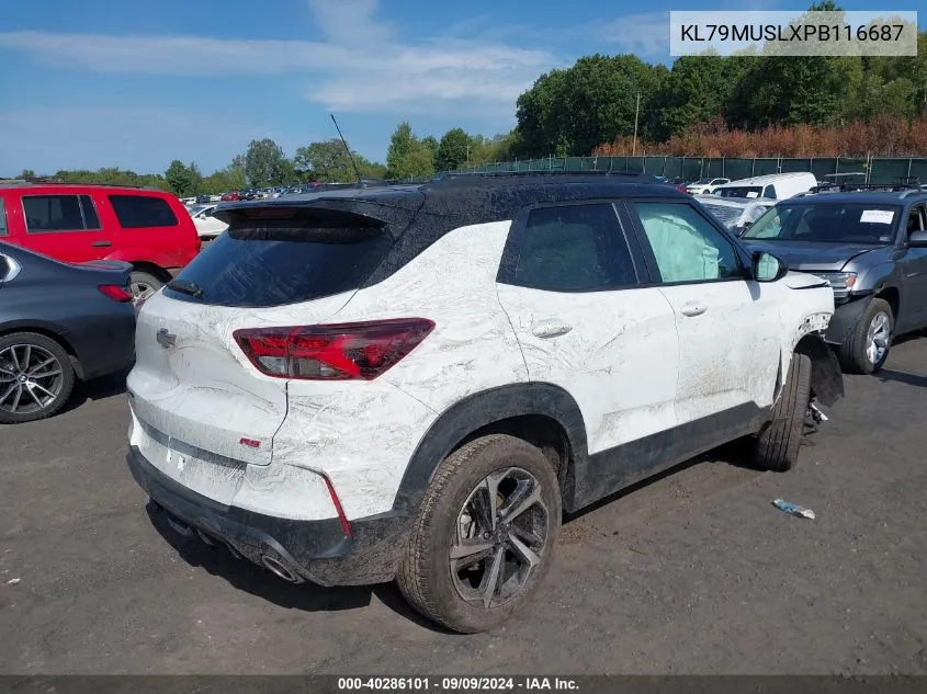 2023 Chevrolet Trailblazer Awd Rs VIN: KL79MUSLXPB116687 Lot: 40286101