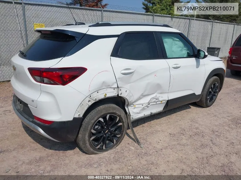 2023 Chevrolet Trailblazer Fwd Lt VIN: KL79MPS2XPB210071 Lot: 40327922