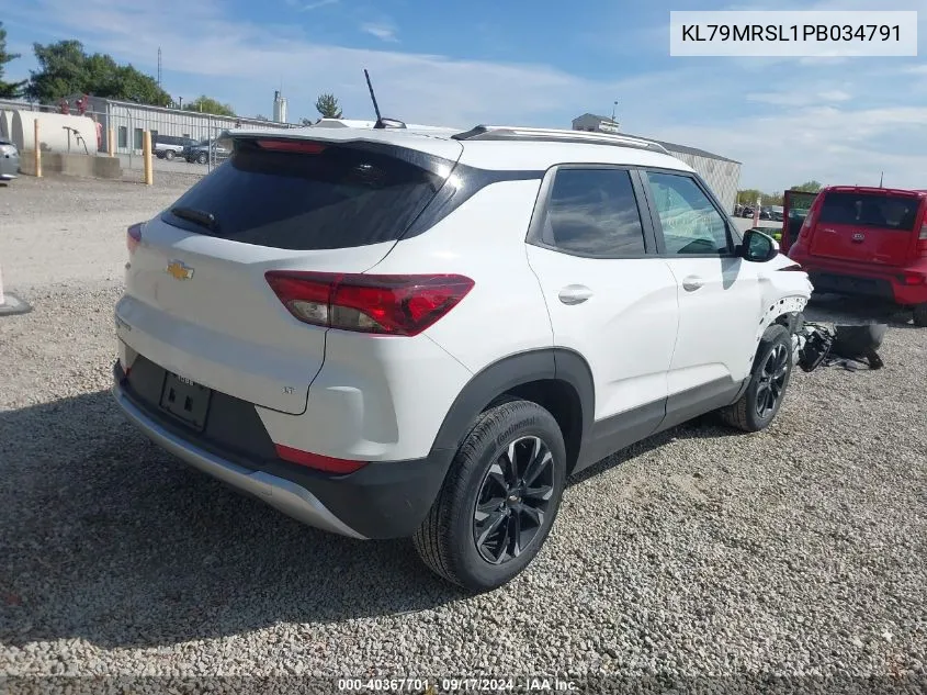 2023 Chevrolet Trailblazer Awd Lt VIN: KL79MRSL1PB034791 Lot: 40367701