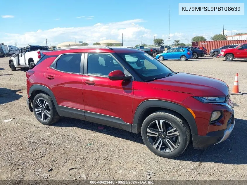 2023 Chevrolet Trailblazer Fwd Lt VIN: KL79MPSL9PB108639 Lot: 40423448