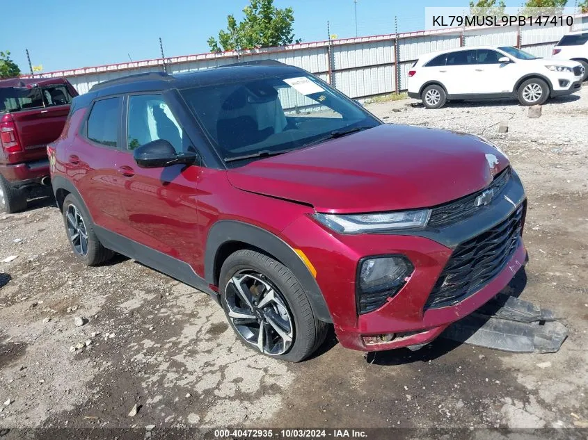 2023 Chevrolet Trailblazer Awd Rs VIN: KL79MUSL9PB147410 Lot: 40472935