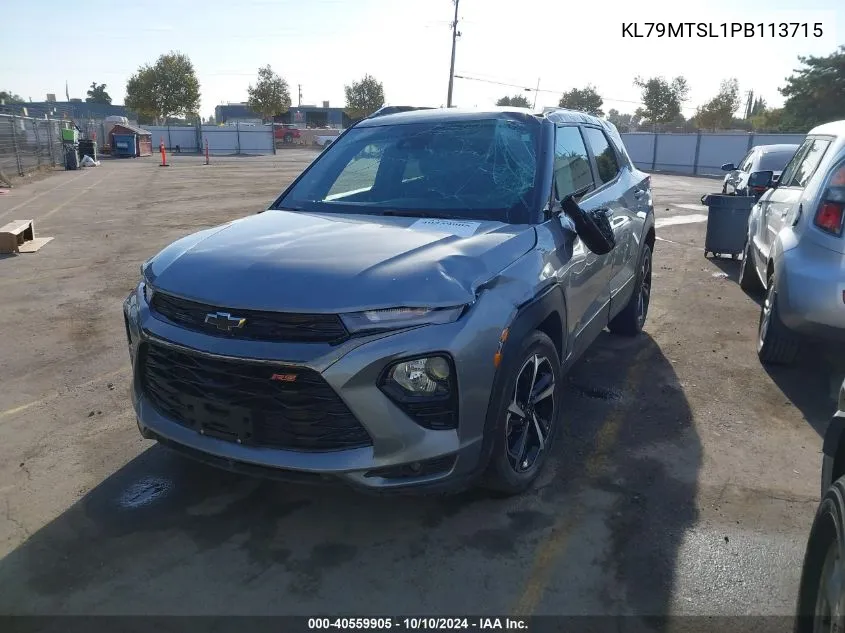 2023 Chevrolet Trailblazer Fwd Rs VIN: KL79MTSL1PB113715 Lot: 40559905