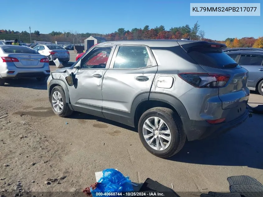 2023 Chevrolet Trailblazer Fwd Ls VIN: KL79MMS24PB217077 Lot: 40668744