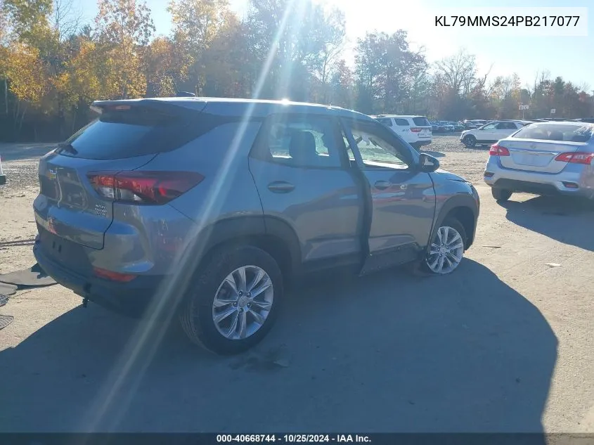 2023 Chevrolet Trailblazer Fwd Ls VIN: KL79MMS24PB217077 Lot: 40668744