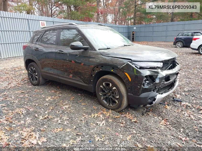 2023 Chevrolet Trailblazer Lt VIN: KL79MRSL6PB209343 Lot: 40771311