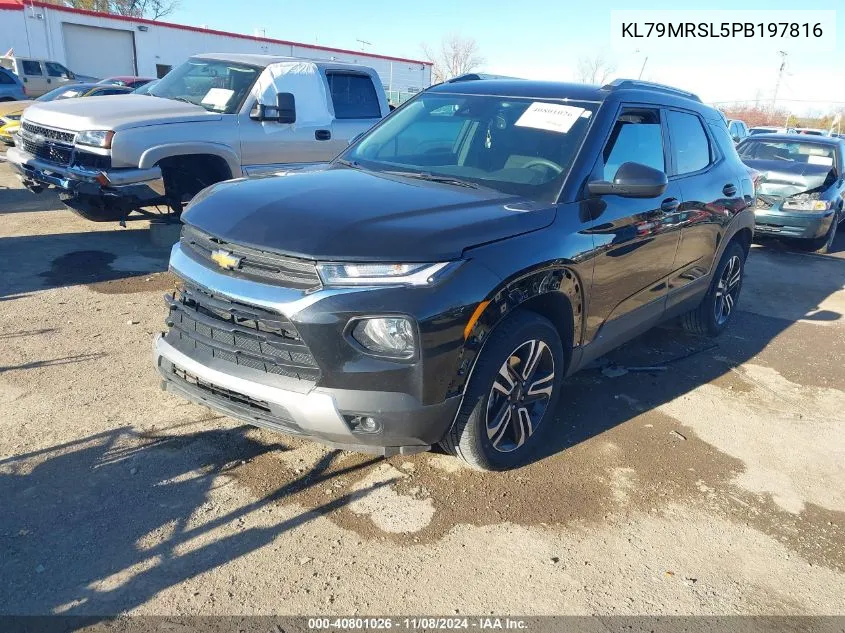 2023 Chevrolet Trailblazer Awd Lt VIN: KL79MRSL5PB197816 Lot: 40801026