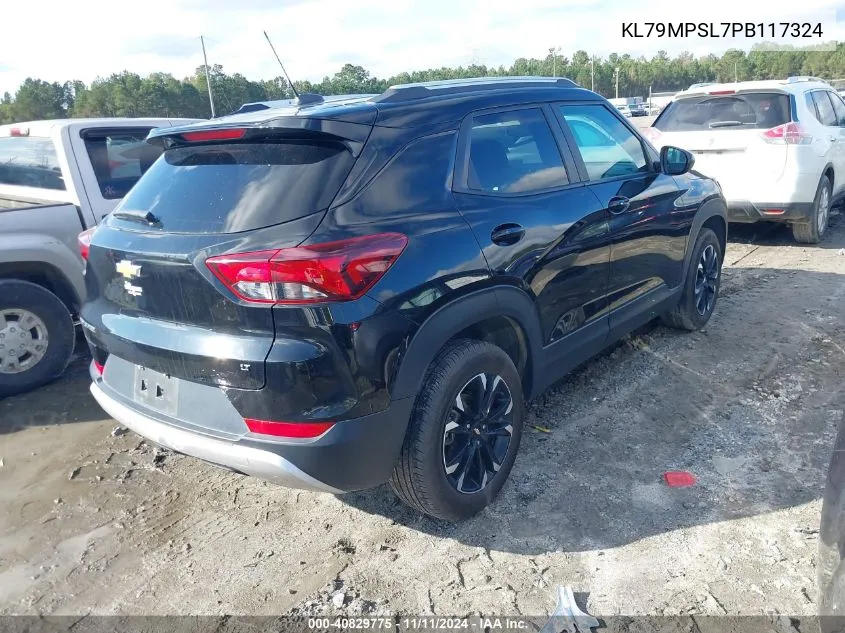 2023 Chevrolet Trailblazer Fwd Lt VIN: KL79MPSL7PB117324 Lot: 40829775