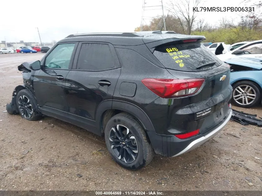 2023 Chevrolet Trailblazer Awd Lt VIN: KL79MRSL3PB006331 Lot: 40864569