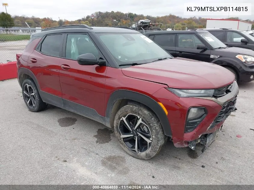 2023 Chevrolet Trailblazer Fwd Rs VIN: KL79MTSLXPB114815 Lot: 40864859