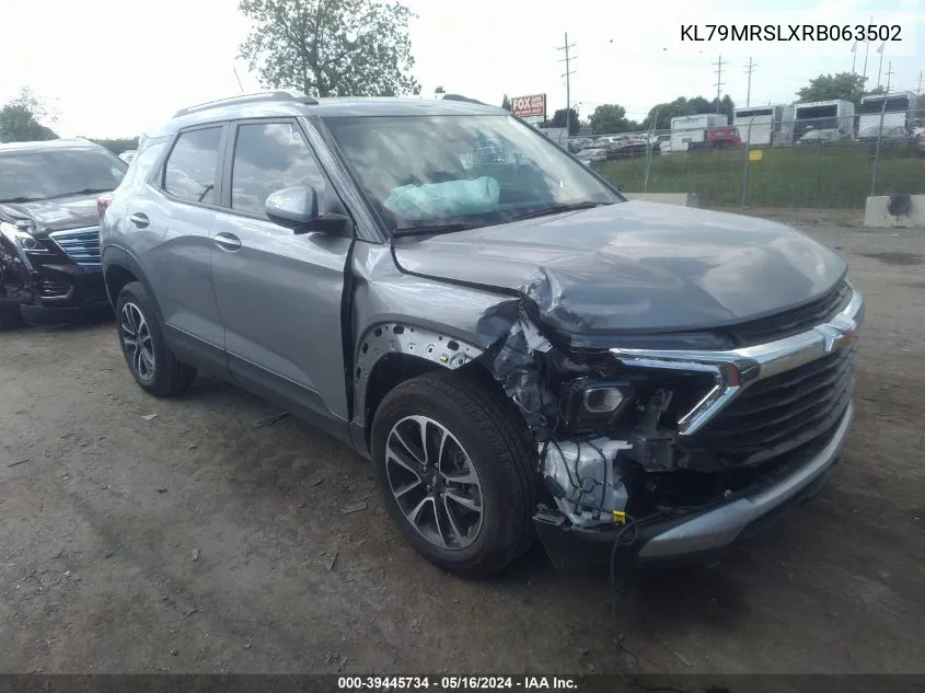 2024 Chevrolet Trailblazer Awd Lt VIN: KL79MRSLXRB063502 Lot: 39445734