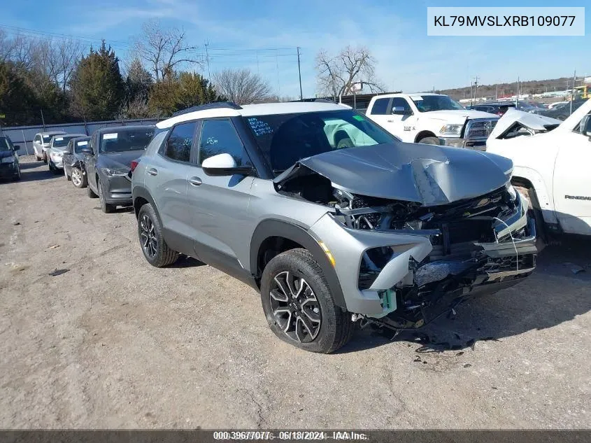 2024 Chevrolet Trailblazer Fwd Activ VIN: KL79MVSLXRB109077 Lot: 39677077