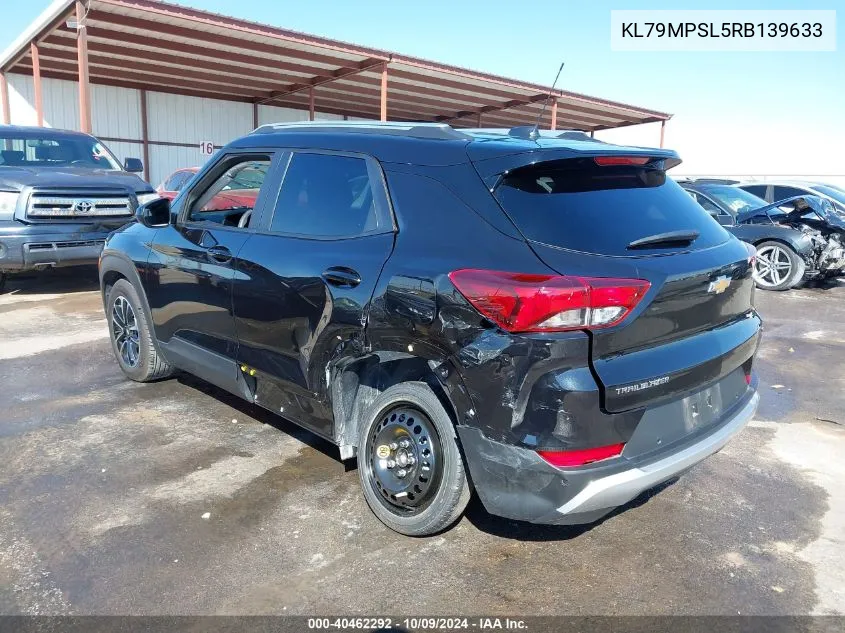 2024 Chevrolet Trailblazer Fwd Lt VIN: KL79MPSL5RB139633 Lot: 40462292