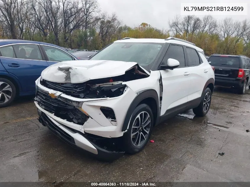 2024 Chevrolet Trailblazer Fwd Lt VIN: KL79MPS21RB124599 Lot: 40864363