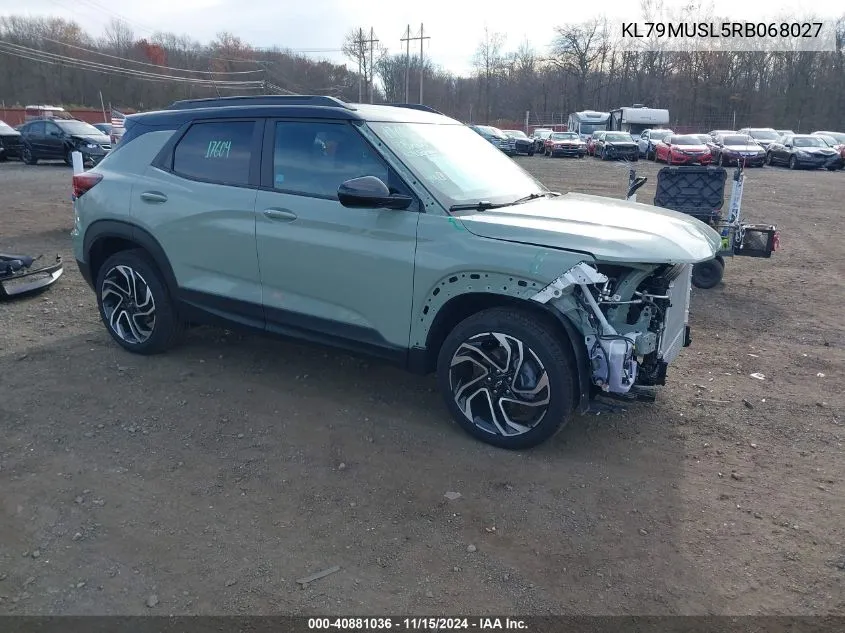 2024 Chevrolet Trailblazer Awd Rs VIN: KL79MUSL5RB068027 Lot: 40881036