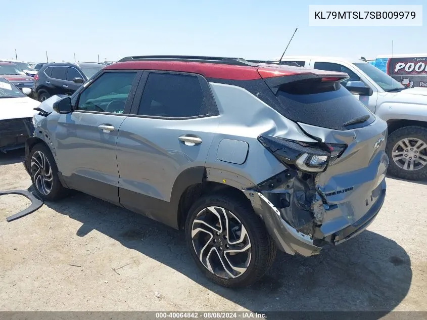 2025 Chevrolet Trailblazer Fwd Rs VIN: KL79MTSL7SB009979 Lot: 40064842