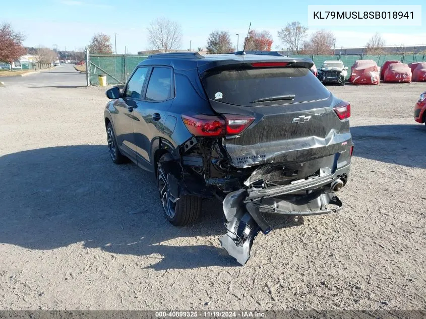 2025 Chevrolet Trailblazer Awd Rs VIN: KL79MUSL8SB018941 Lot: 40899325