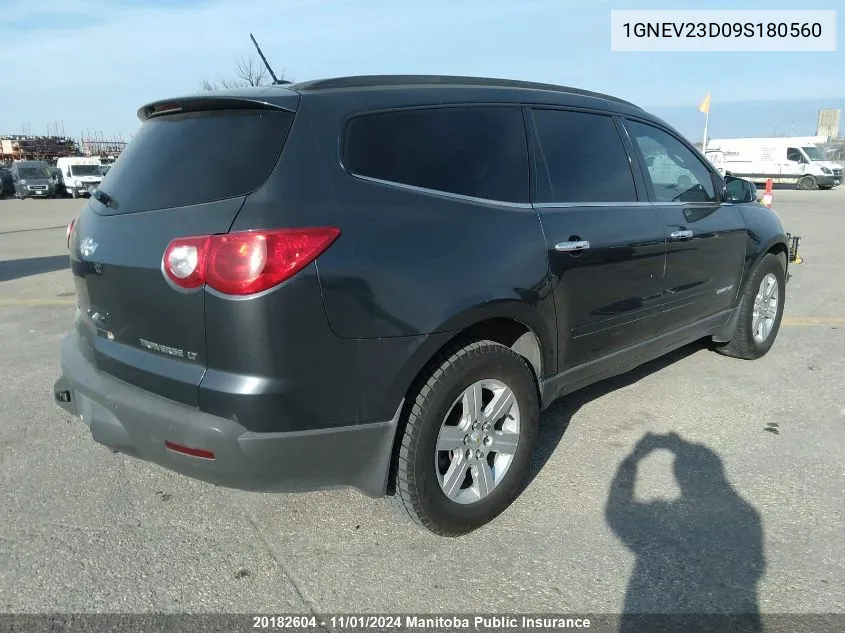 2009 Chevrolet Traverse Ls VIN: 1GNEV23D09S180560 Lot: 20182604