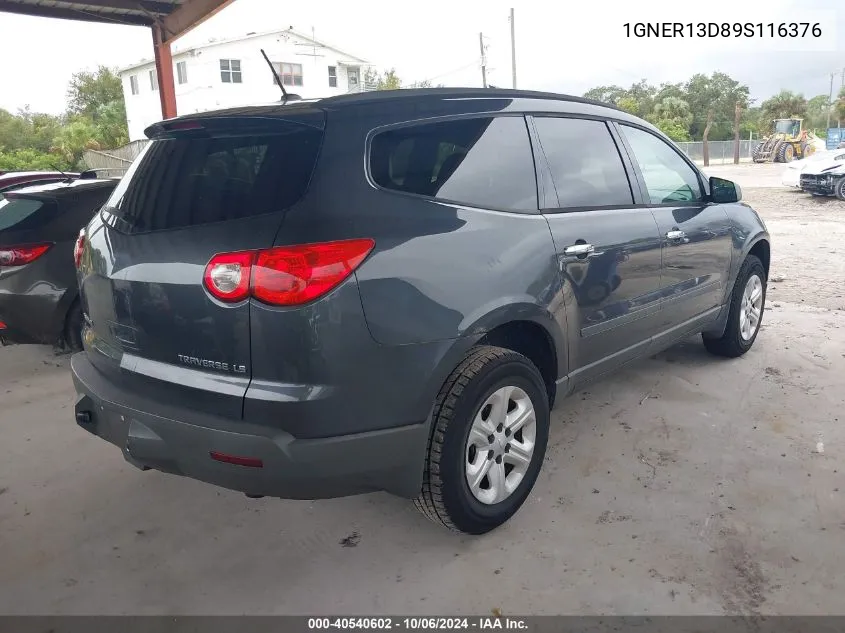 2009 Chevrolet Traverse Ls VIN: 1GNER13D89S116376 Lot: 40540602