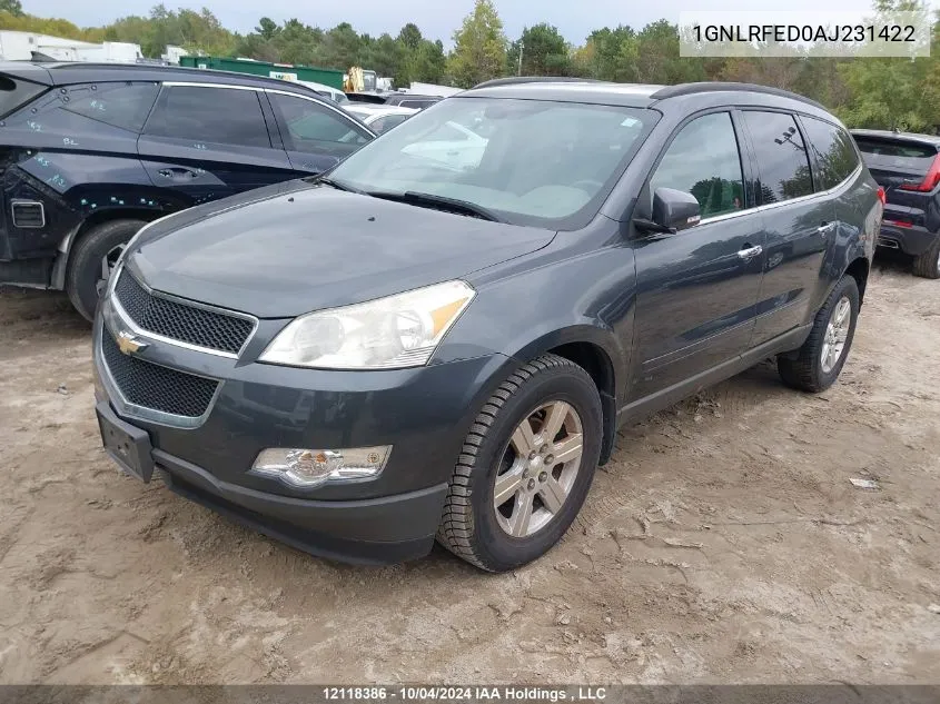 2010 Chevrolet Traverse VIN: 1GNLRFED0AJ231422 Lot: 12118386