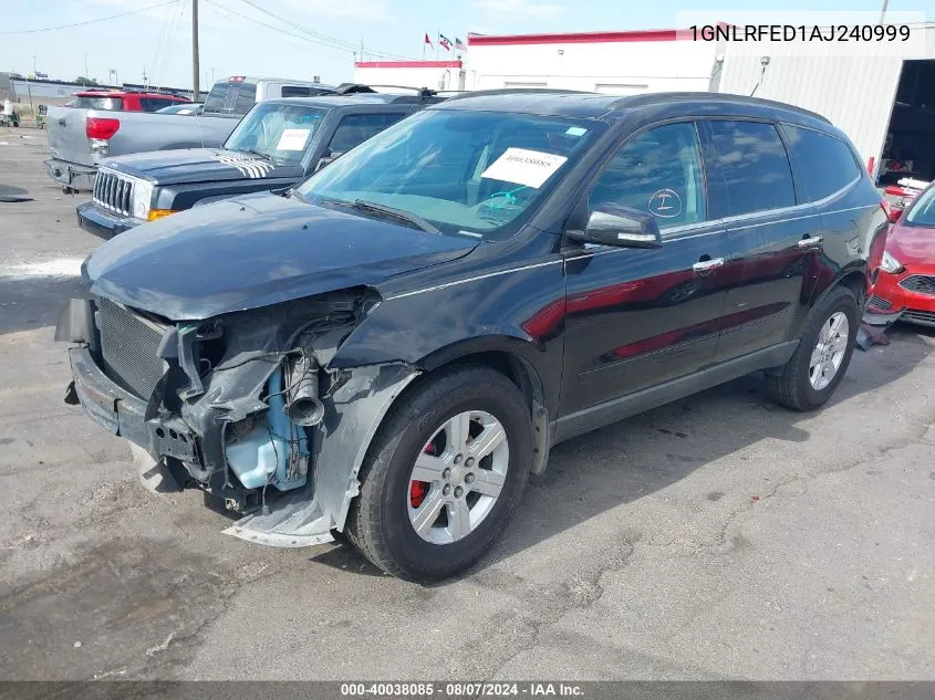 2010 Chevrolet Traverse Lt VIN: 1GNLRFED1AJ240999 Lot: 40038085