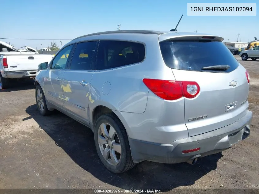 2010 Chevrolet Traverse Ltz VIN: 1GNLRHED3AS102094 Lot: 40202975