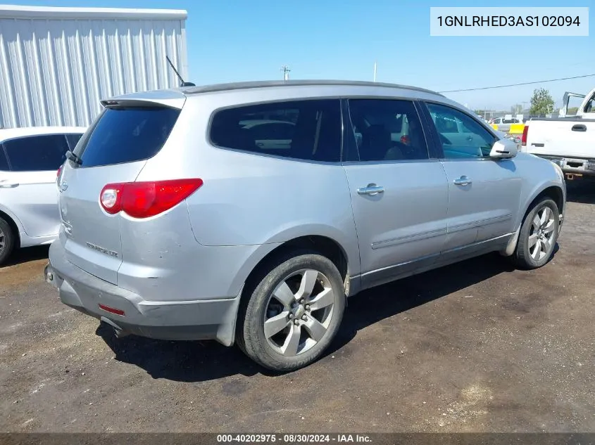 2010 Chevrolet Traverse Ltz VIN: 1GNLRHED3AS102094 Lot: 40202975