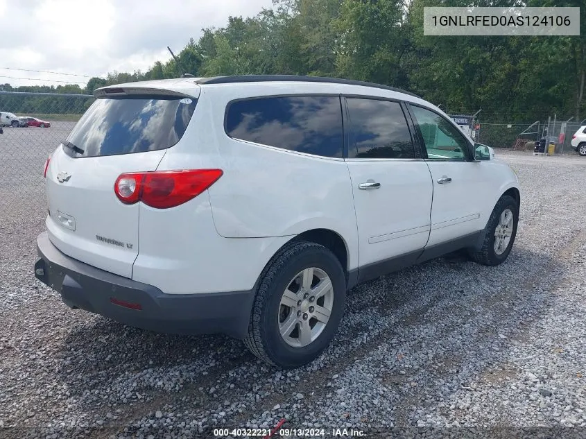 2010 Chevrolet Traverse Lt VIN: 1GNLRFED0AS124106 Lot: 40322221