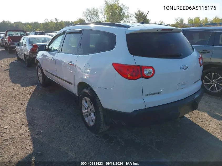 2010 Chevrolet Traverse Ls VIN: 1GNLREED6AS115176 Lot: 40331423