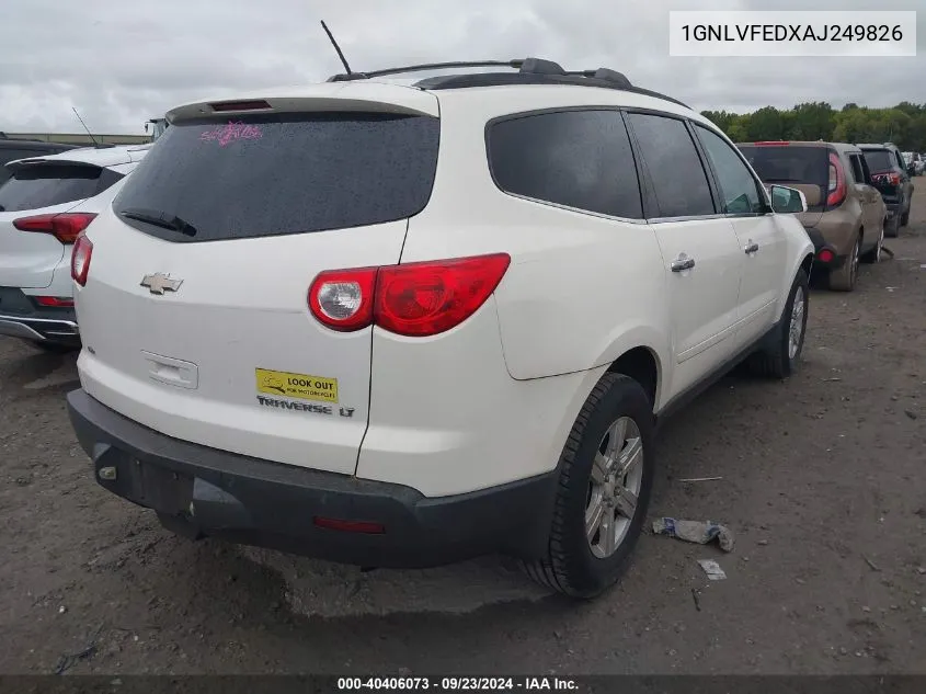 2010 Chevrolet Traverse Lt VIN: 1GNLVFEDXAJ249826 Lot: 40406073