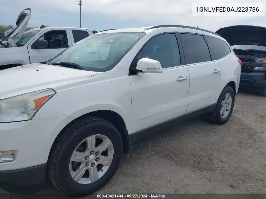 2010 Chevrolet Traverse Lt VIN: 1GNLVFED0AJ223736 Lot: 40421434