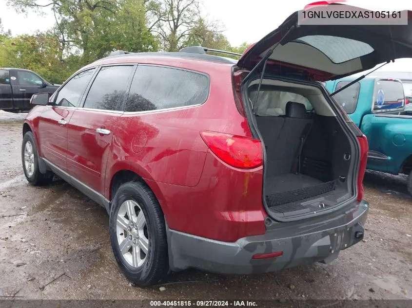 2010 Chevrolet Traverse Lt VIN: 1GNLVGEDXAS105161 Lot: 40451815