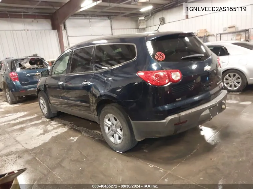 1GNLVEED2AS155119 2010 Chevrolet Traverse Ls