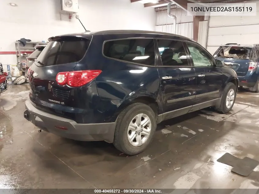 1GNLVEED2AS155119 2010 Chevrolet Traverse Ls