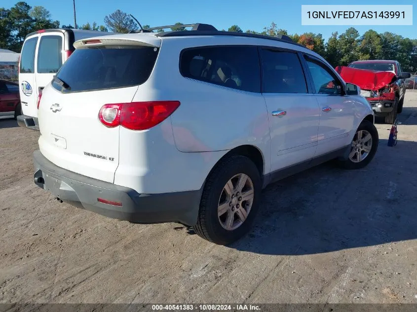 2010 Chevrolet Traverse Lt VIN: 1GNLVFED7AS143991 Lot: 40541383