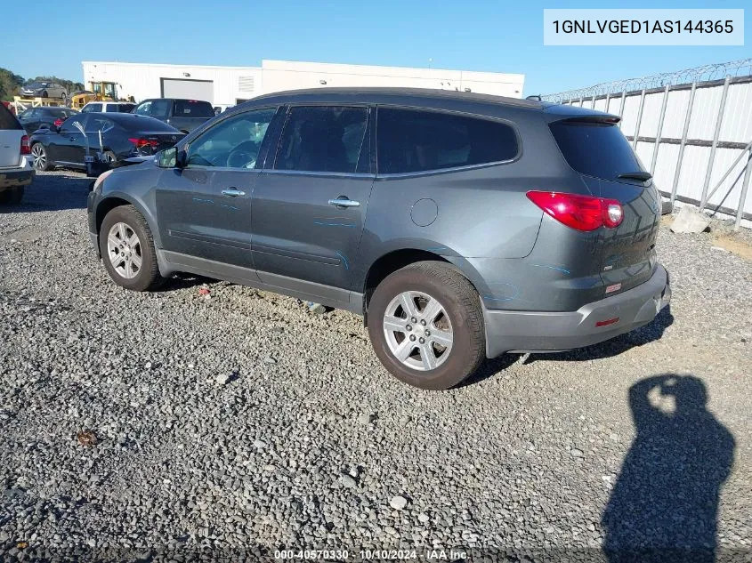 2010 Chevrolet Traverse Lt VIN: 1GNLVGED1AS144365 Lot: 40570330