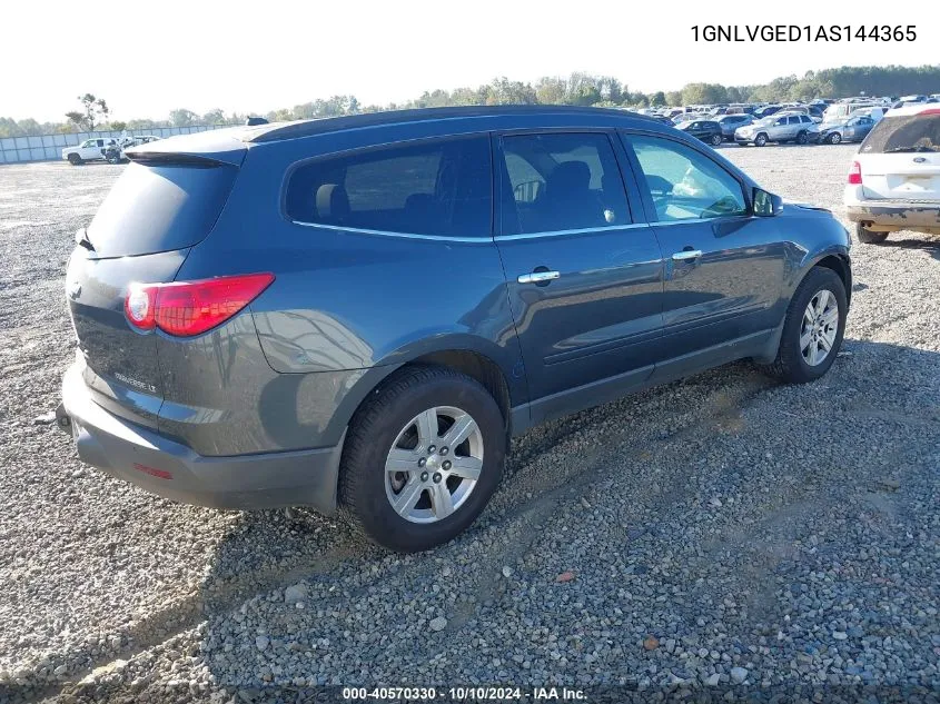 2010 Chevrolet Traverse Lt VIN: 1GNLVGED1AS144365 Lot: 40570330